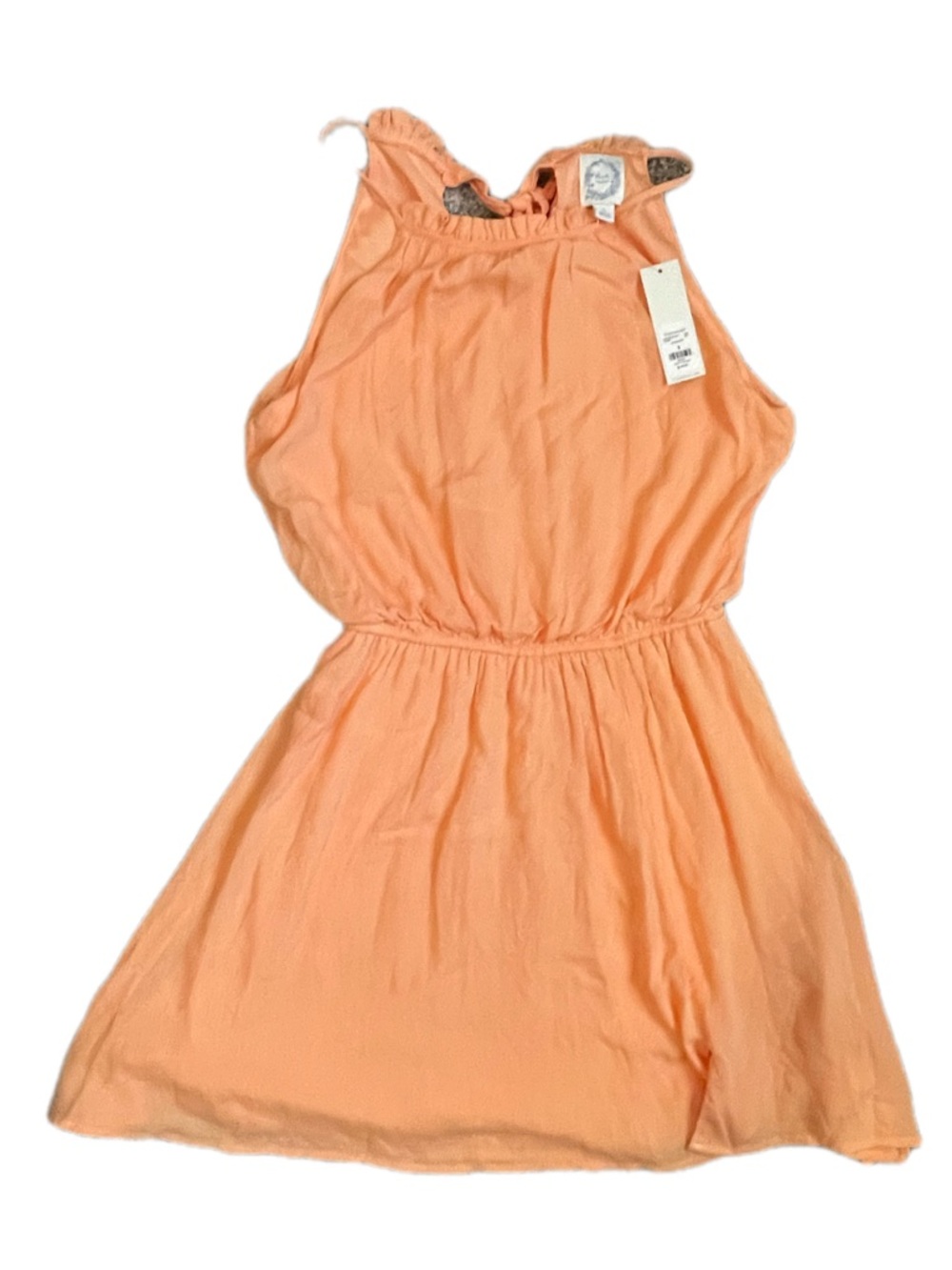 Blue Rain Peach Halter Casual Dress